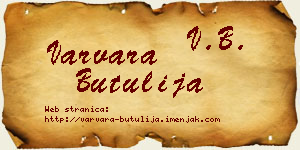 Varvara Butulija vizit kartica
